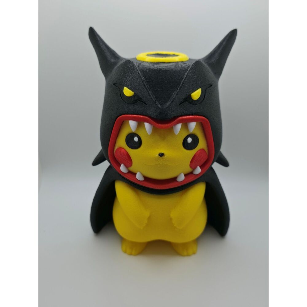 3D-Printed Shiny Rayquaza Poncho Pikachu Figure (7 Inches) – Pokémon Collectible